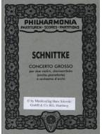 Alfred Schnittke: Concerto grosso Nr. 1 (noty pro 2 housle, klavír, orchestr, partitura)