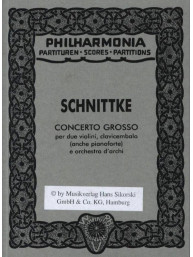 Alfred Schnittke: Concerto grosso Nr. 1 (noty pro 2 housle, klavír, orchestr, partitura)