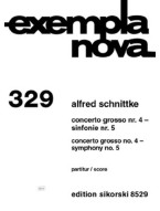 Alfred Schnittke: Concerto grosso Nr. 4 / Sinfonie Nr. 5) (noty pro symfonický orchestr, partitura)