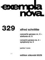 Alfred Schnittke: Concerto grosso Nr. 4 / Sinfonie Nr. 5) (noty pro symfonický orchestr, partitura)
