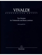 Antonio Vivaldi: Two Sonatas RV40 And RV46 (noty na violoncello, klavír)