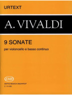 Antonio Vivaldi: 9 Sonatas RV 39-47 (noty na violoncello, klavír)