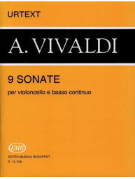 Antonio Vivaldi: 9 Sonatas RV 39-47 (noty na violoncello, klavír)