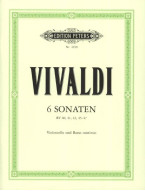 Antonio Vivaldi: 6 Sonatas Rv 40 41 43 45 46 47 (noty na violoncello, klavír)