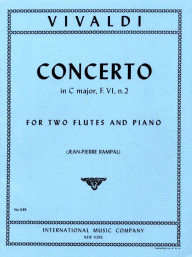 Antonio Vivaldi: Concerto In C Major, RV 533 (noty na 2 příčné flétny, klavír)