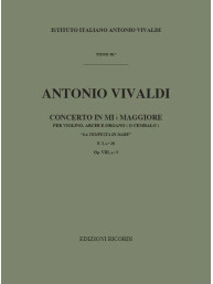 Antonio Vivaldi: Concerto E flat major op.8 no.5 RV253  (noty na housle, smyčce, partitura)