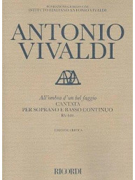 Antonio Vivaldi: All'Ombra D'Un Bel Faggio Rv 649 (noty na klavír, zpěv)