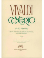 Antonio Vivaldi: Concerto In C Minor RV 441 (noty na zobcovou/příčnou flétnu, klavír)
