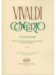 Antonio Vivaldi: Concerto In C Minor RV 441 (noty na zobcovou/příčnou flétnu, klavír)