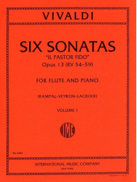 Antonio Vivaldi: Six Sonatas Il Pastor Fido op. 13 Vol.1 (noty na příčnou flétnu, klavír)
