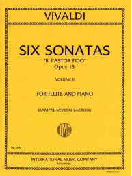 Antonio Vivaldi: Six Sonatas Il Pastor Fido op. 13 Vol.2 (noty na příčnou flétnu, klavír)