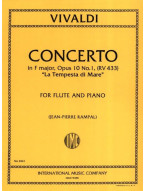 Antonio Vivaldi: Concerto In F major op. 10/1 RV 433 (noty na příčnou flétnu, klavír)