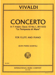 Antonio Vivaldi: Concerto In F major op. 10/1 RV 433 (noty na příčnou flétnu, klavír)