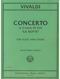 Antonio Vivaldi: Concerto In G Major RV 439 (noty na příčnou flétnu, klavír)