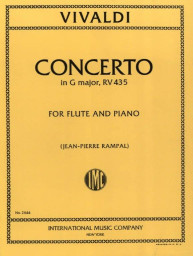 Antonio Vivaldi: Concerto In G Major RV 435 (noty na příčnou flétnu, klavír)