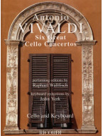 Antonio Vivaldi: 6 Great Cello Concertos (noty na violoncello, klavír)
