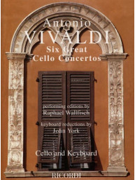 Antonio Vivaldi: 6 Great Cello Concertos (noty na violoncello, klavír)