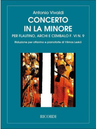 Antonio Vivaldi: Concerto in la minore per flautino Rv 445 (noty na příčnou flétnu, klavír)