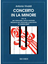 Antonio Vivaldi: Concerto per Violoncello in La Min. RV 418 (noty na violoncello, klavír)