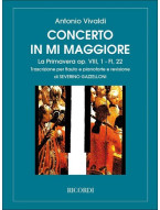Antonio Vivaldi: Concerto In Mi Maggiore 'La Primavera'  (noty na příčnou flétnu, klavír)