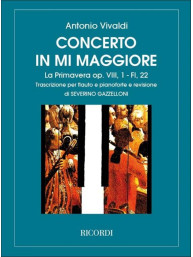 Antonio Vivaldi: Concerto In Mi Maggiore 'La Primavera'  (noty na příčnou flétnu, klavír)
