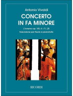 Antonio Vivaldi: Concerto in Fa Minore 'L'Inverno' Rv 297 (noty na příčnou flétnu, klavír)