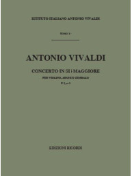 Antonio Vivaldi: Concerto In Si Bem. RV 367 (noty na housle, smyčcový orchestr, partitura)