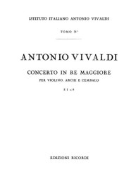 Antonio Vivaldi: Concerto Per Vl., Archi E B.C.: In Re Rv 231 (noty na housle, smyčcový orchestr, partitura)