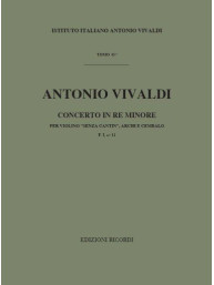 Antonio Vivaldi: Concerto Per Vl. Archi E B.C.: In Re Min. 'Senza (noty na housle, smyčcový orchestr, partitura)
