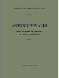 Antonio Vivaldi: Concerto In Mi Min. RV 278 (noty na housle, smyčcový orchestr, partitura)