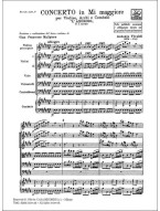 Antonio Vivaldi: Concerto In Mi 'L'Amoroso' RV 271 (noty na housle, smyčcový orchestr, partitura)