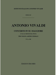 Antonio Vivaldi: Concerto in Si b Maggiore RV 363 (noty na housle, smyčcový orchestr, partitura)