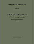 Antonio Vivaldi: Sonata in Do Maggiore per Violino e BC RV 3 (noty na housle, basso continuo)