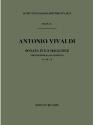 Antonio Vivaldi: Sonata in Do Maggiore per Violino e BC RV 3 (noty na housle, basso continuo)