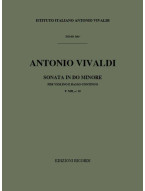 Antonio Vivaldi: Sonata in Do Min Rv 5 Per Violino e BC (noty na housle, basso continuo)
