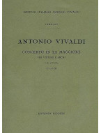 Antonio Vivaldi: Concerto In La 'Il Cucu' RV 335 (noty na housle, smyčcový orchestr, partitura)