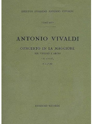 Antonio Vivaldi: Concerto In La 'Il Cucu' RV 335 (noty na housle, smyčcový orchestr, partitura)