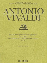 Antonio Vivaldi: Era La Notte Quando I Suoi Splendori Rv 655 (noty na klavír, zpěv)