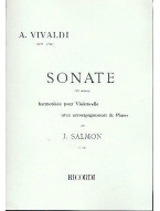 Antonio Vivaldi: Sonata in D minor (noty na violoncello, klavír)