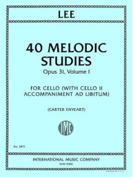Sebastian Lee: 40 Melodic Studies, Opus 31, Volume I (noty na violoncello)