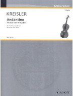 Fritz Kreisler: Andantino im Stile von P. Martini (noty na housle, klavír)