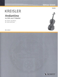 Fritz Kreisler: Andantino im Stile von P. Martini (noty na housle, klavír)