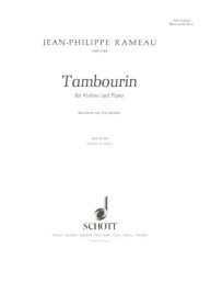 Jean-Philippe Rameau: Tambourin (noty na housle, klavír)
