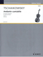 P.I. Čajkovskij: Andante Cantabile - Kreisler (noty na housle, klavír)