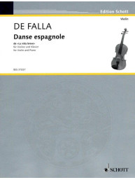 Manuel de Falla: Danse Espagnole de La vida breve (noty na housle, klavír)