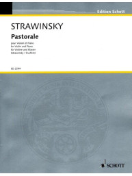 Igor Stravinskij: Pastorale Nr.33 (noty na housle, klavír)