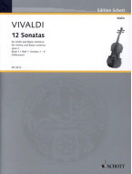 Antonio Vivaldi: 12 Sonatas Op.2 Book 1 (noty na housle, klavír)