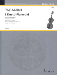 Niccolo Paganini: 6 Duetti Fiorentini Book 2 (noty na housle, klavír)