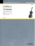Arcangelo Corelli: 12 Sonatas Opus 5 Book 1 (noty na housle, klavír)