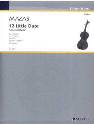 Jacques-Féréol Mazas: 12 Little Duos op.38, Volume 2 (noty na housle)